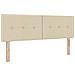 Letto box spring con materasso Crema 140 x 190 cm Tessuto - Foto miniatura 6
