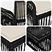 Set Divano da Giardino 12 pz Nero e Bianco Crema polyrattan - Foto miniatura 7