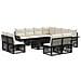 Set Divano da Giardino 12 pz Nero e Bianco Crema polyrattan - Foto miniatura 1