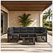 Set Divano da Giardino 7 pz Grigio e Grigio Scuro polyrattan - Foto miniatura 8