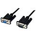 Cavo seriale null modem DB9 RS232 nero 2 m - F / M - Foto miniatura 1