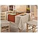 Copritavolo Salotto Cucina Jacquard Con Bordo Modello Melange 90x90 Grigio - Foto miniatura 4