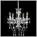 Lampadario Con Perline Di Cristallo Argento Tondo 5 E14 - Foto miniatura 3
