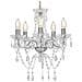 Lampadario Con Perline Di Cristallo Argento Tondo 5 E14 - Foto miniatura 1