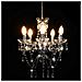 Lampadario Con Perline Di Cristallo Argento Tondo 5 E14 - Foto miniatura 7