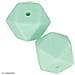 Perlina Di Silicone Esagonale X 2 - 17 Mm - Verde Acqua - Foto miniatura 1