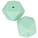 Perlina Di Silicone Esagonale X 2 - 17 Mm - Verde Acqua - Foto miniatura 3