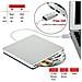 Dvd Esterno Unit Usb 3.0 Type-c Portable Slim Cd Dvd - Rw Lettore Bruciatore Per Macbook Air Pro Mac Laptop Pc Di Windows Desktop Imac (grigio) - Foto miniatura 2