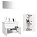 Set Mobili da Bagno Bianco in Legno Multistrato - Foto miniatura 3