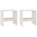 Comodini 2 Pz Bianchi 40x30,5x40 Cm In Legno Massello Di Pino - Foto miniatura 1
