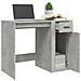 Scrivania Grigio Cemento 100x49x75 Cm In Legno Multistrato - Foto miniatura 4