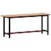 Banco Da Lavoro 200x55x81,5 Cm Legno Massello Faggio E Metallo - Foto miniatura 2