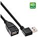 Prolunga Smart USB 2.0 angolata, Tipo A,mreversibile - F, nero, 1m - Foto miniatura 1