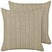 Set Di 2 Cuscini Senecio Cotone 45 X 45 Cm Beige Trama Geometrica - Foto miniatura 7