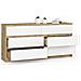 Cassettiera K160, 6 cassetti, 160x40x77 cm, Colore Quercia Artisan e Bianco - Foto miniatura 2