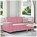 Divano a 2 Posti Rosa 140 cm in Velluto - Foto miniatura 3