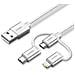50203 Cavo Usb Usb 2.0 1,5 M Usb A Usb C /micro-usb B /lightning Bianco - Foto miniatura 1