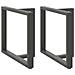Gambe Tavolo Pranzo A T 2pz Antracite 90x35x(72-73)cm Acciaio - Foto miniatura 1
