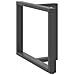 Gambe Tavolo Pranzo A T 2pz Antracite 90x35x(72-73)cm Acciaio - Foto miniatura 3