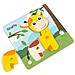 Puzzle Di Legno Per Bambini, 3 Pezzi. Design Giraffa. - Foto miniatura 3