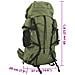 Zaino da Trekking Verde Militare 60 L in Tessuto Oxford - Foto miniatura 8