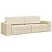 Divano Letto 2-in-1 Panna 245x150x60.5 cm Tessuto - Foto miniatura 1