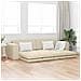 Divano Letto 2-in-1 Panna 245x150x60.5 cm Tessuto - Foto miniatura 2
