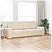 Divano Letto 2-in-1 Panna 245x150x60.5 cm Tessuto - Foto miniatura 3