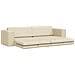 Divano Letto 2-in-1 Panna 245x150x60.5 cm Tessuto - Foto miniatura 4