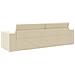Divano Letto 2-in-1 Panna 245x150x60.5 cm Tessuto - Foto miniatura 7