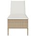 Lettino Prendisole con Cuscini Beige 55x200x44 cm in Polyrattan - Foto miniatura 5