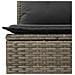 Set Divano da Giardino in 6 Pezzi con Cuscini Grigio Rattan Poliestere - Foto miniatura 9