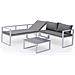 Set Di Mobili Da Giardino Modulari Ibiza In Tessuto Grigio 4 Posti - Alluminio Bianco - Foto miniatura 4