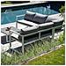 Set Di Mobili Da Giardino Modulari Ibiza In Tessuto Grigio 4 Posti - Alluminio Bianco - Foto miniatura 7