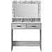 Tavolo da trucco con luci LED Grigio Sonoma 79x41x135 cm - Foto miniatura 5