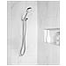 Kit Doccia Con Soffione E Flessibile Uchiza 5 Funzioni Argento - Foto miniatura 1
