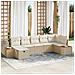 Set Divano da Giardino 7 pcs Beige 55 x 62 x 69 cm Poly Rattan - Foto miniatura 2
