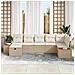 Set Divano da Giardino 7 pcs Beige 55 x 62 x 69 cm Poly Rattan - Foto miniatura 3