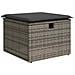 Set Divano da Giardino con cuscino 9 pcs Grigio Poly Rattan - Foto miniatura 7