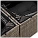 Set Divano da Giardino con cuscino 9 pcs Grigio Poly Rattan - Foto miniatura 9