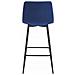 Sgabello TEOTO in velluto blu navy con gambe nere per cucina x2 - Foto miniatura 5