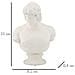 Scultura Centurione Busto Classico In Resina Bianca - Foto miniatura 7