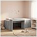 Letto alto per bambini con scrivania Sonoma grigio - Foto miniatura 2