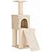 Albero per gatti con pali per graffiare in sisal Crema 146 cm - Foto miniatura 1