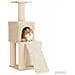 Albero per gatti con pali per graffiare in sisal Crema 146 cm - Foto miniatura 3