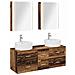 Set di mobili per il bagno 5 pcs Legno antico - Foto miniatura 1