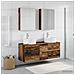 Set di mobili per il bagno 5 pcs Legno antico - Foto miniatura 2