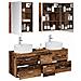 Set di mobili per il bagno 5 pcs Legno antico - Foto miniatura 3