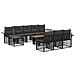 Set Divano da Giardino 11 pz Nero e Grigio scuro polyrattan - Foto miniatura 1