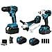 Kit Completo Professionale Fai da Te 3 in 1 con Trapano Avvitatore a Batteria Smerigliatrice Angolare a Batteria Trapano ad Impulsi Svita Bulloni 72v - Foto miniatura 1